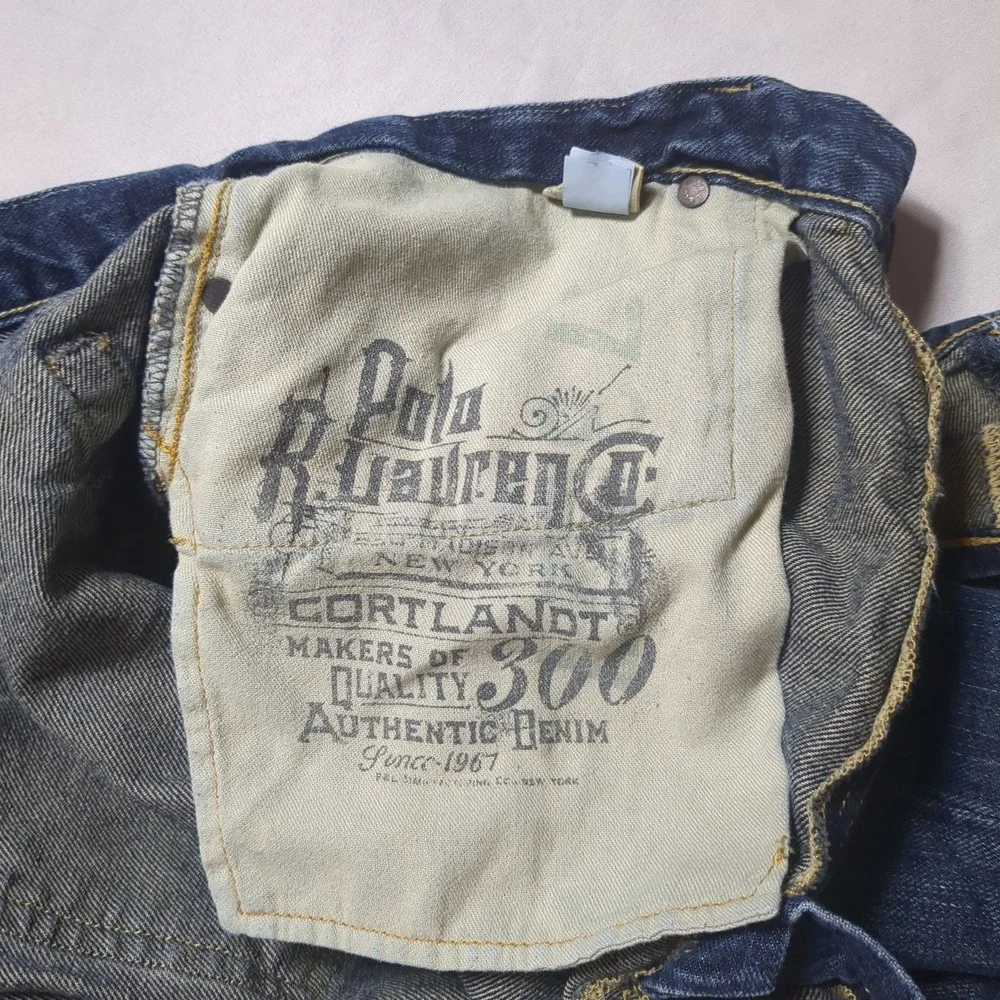 Polo Ralph Lauren Cortlandt 300 Jeans Mens‎ 38x30 Dark Wash Blue Straight Leg